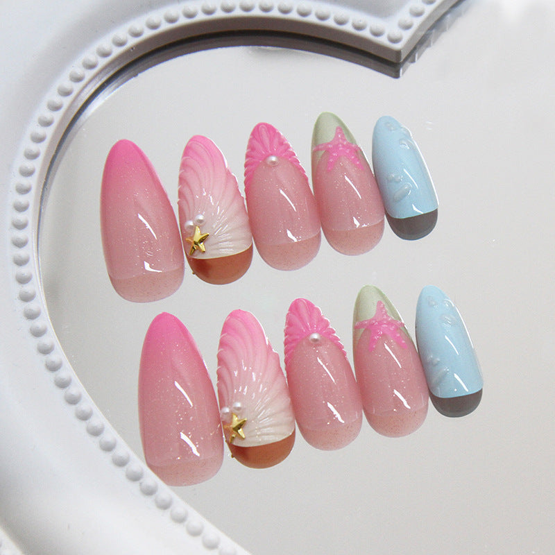 Removable Summer Nail Stickers & Fake Nails – Easy Press-On Style