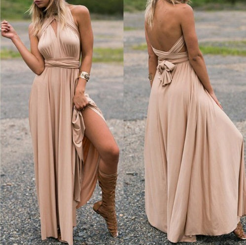 Women's Sexy Backless Maxi Dress – Long Bandage Party & Club Dress