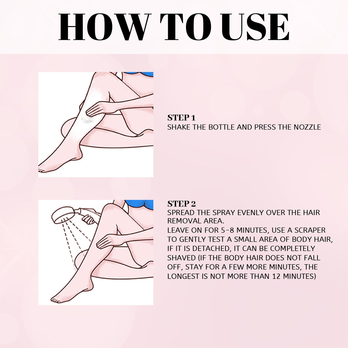 Hair Removal Spray for Women & Men – Gentle Foam for Legs, Armpits, 30ml/100ml
