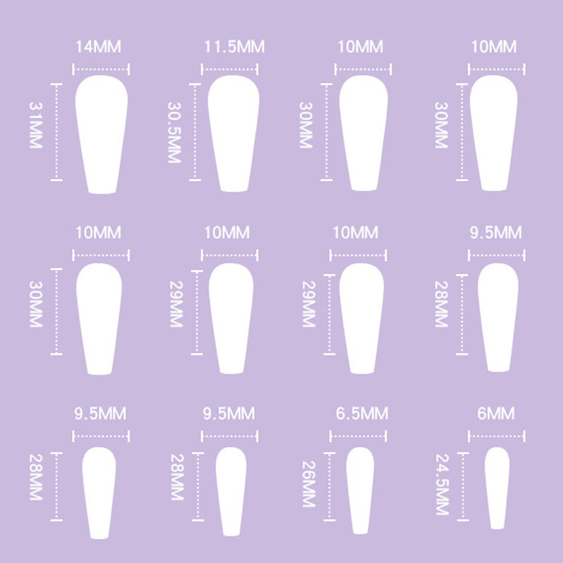 Detachable Artistic Press-On Fake Nails – Finished Wearable Fingertip Tips