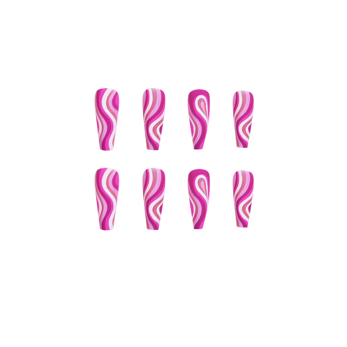 Detachable Artistic Press-On Fake Nails – Finished Wearable Fingertip Tips
