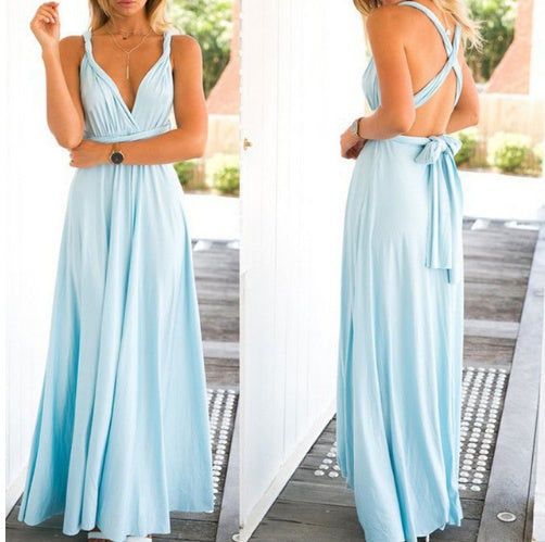 Women's Sexy Backless Maxi Dress – Long Bandage Party & Club Dress
