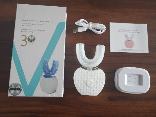 360° Intelligent Electric Toothbrush – U-Shaped, Waterproof, and Whitening