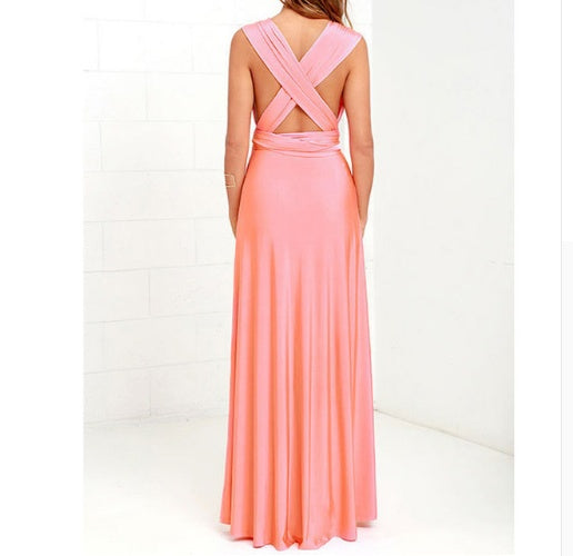Women's Sexy Backless Maxi Dress – Long Bandage Party & Club Dress