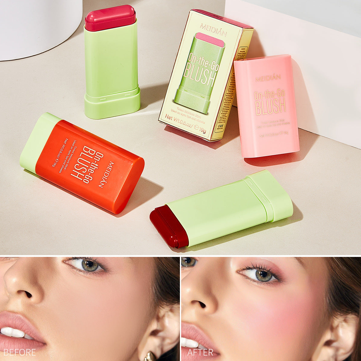 Soft Glow Makeup Look–Natural Nude Rouge Blusher