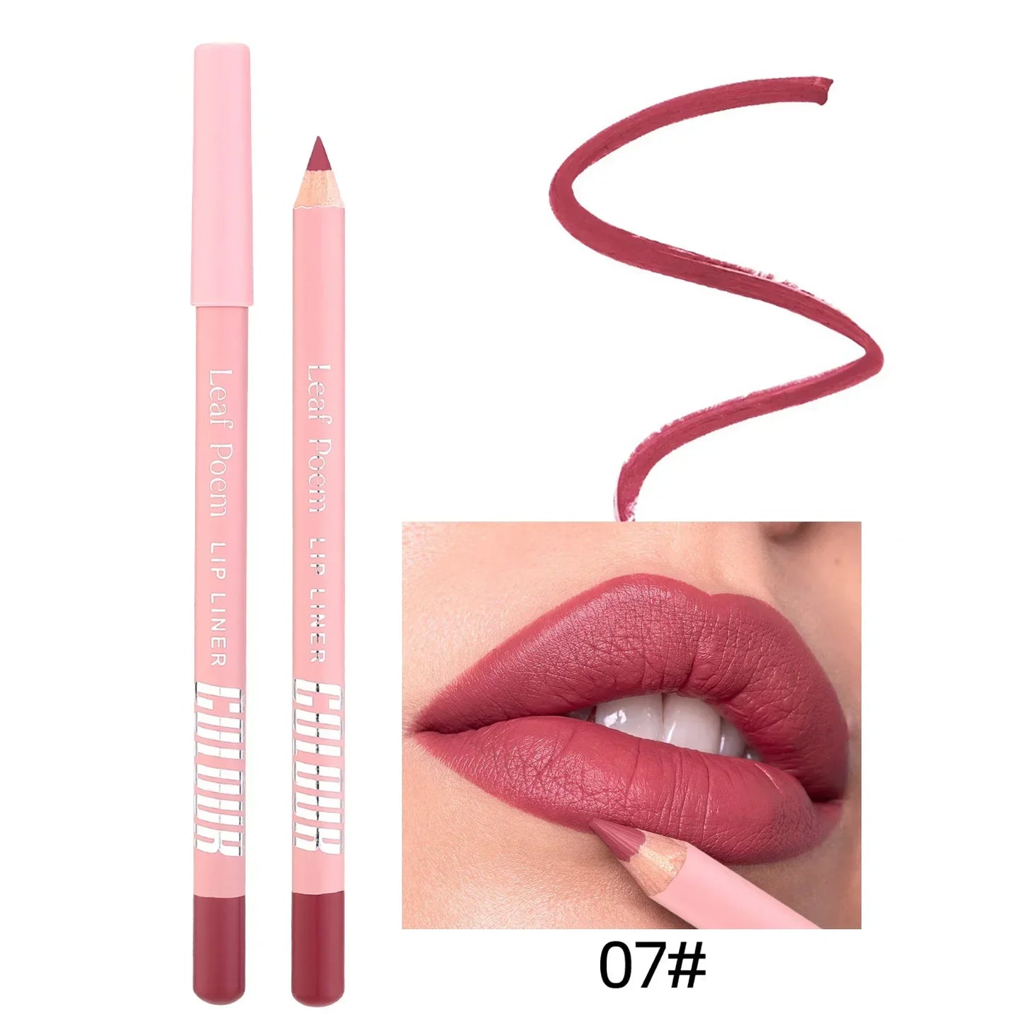 Waterproof Matte Lip Liner & Lipstick Pencil Set