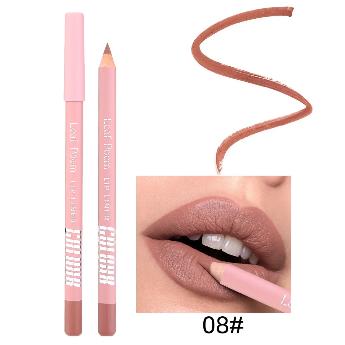Waterproof Matte Lip Liner & Lipstick Pencil Set