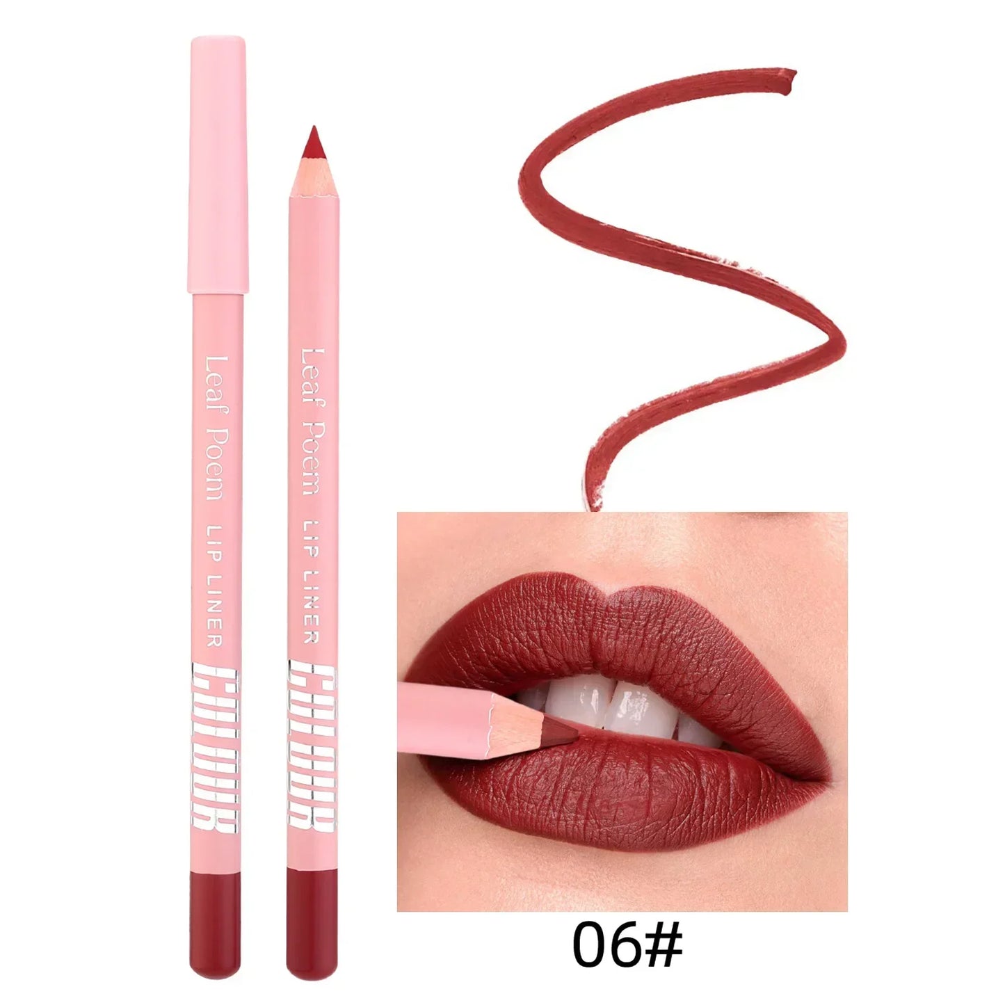 Waterproof Matte Lip Liner & Lipstick Pencil Set