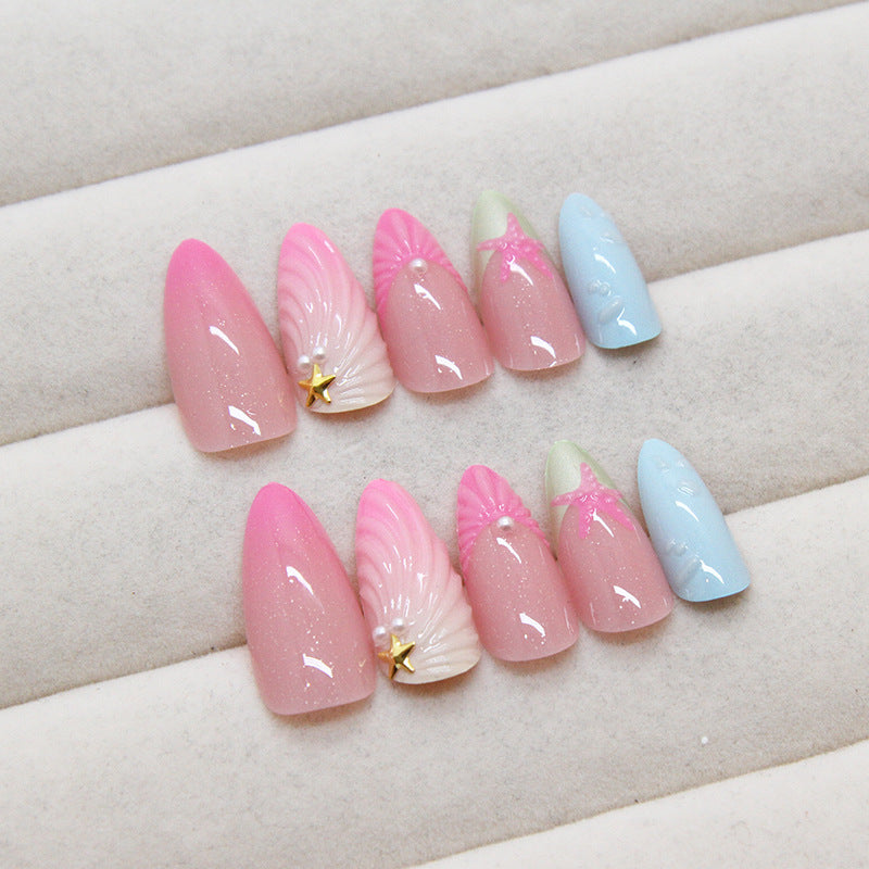 Removable Summer Nail Stickers & Fake Nails – Easy Press-On Style