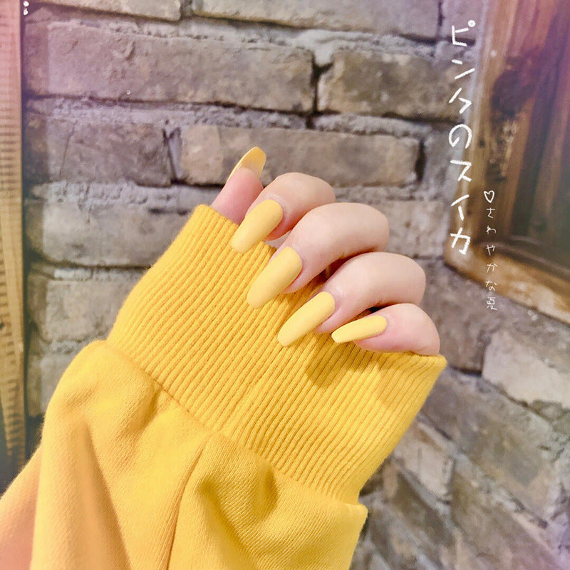 Frosted Waterproof Ballet Fake Nails for Autumn & Winter