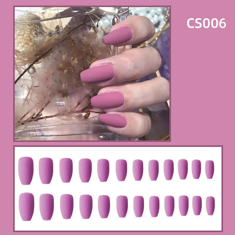 Frosted Waterproof Ballet Fake Nails for Autumn & Winter