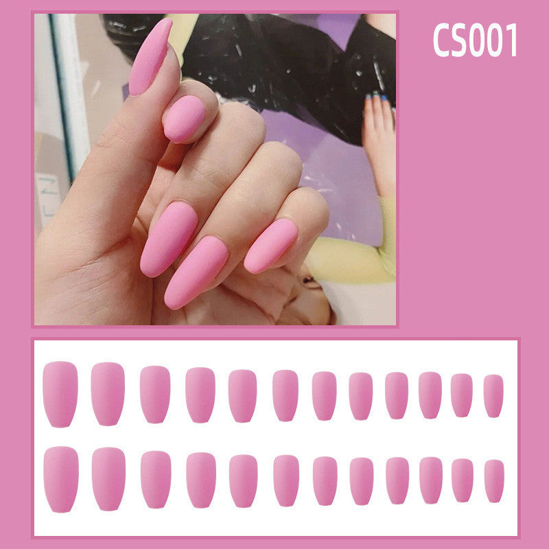 Frosted Waterproof Ballet Fake Nails for Autumn & Winter