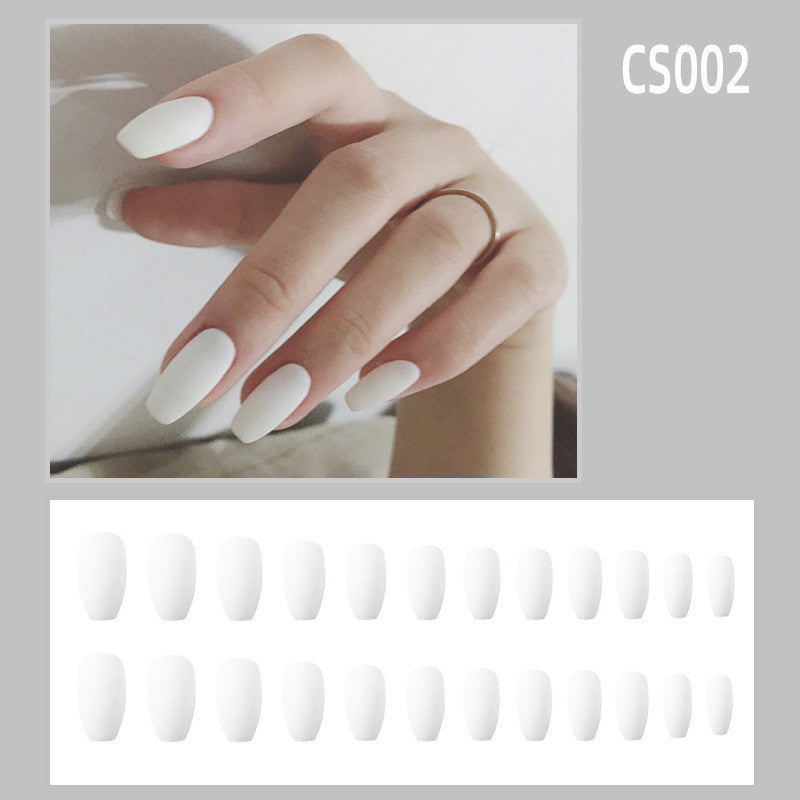 Frosted Waterproof Ballet Fake Nails for Autumn & Winter