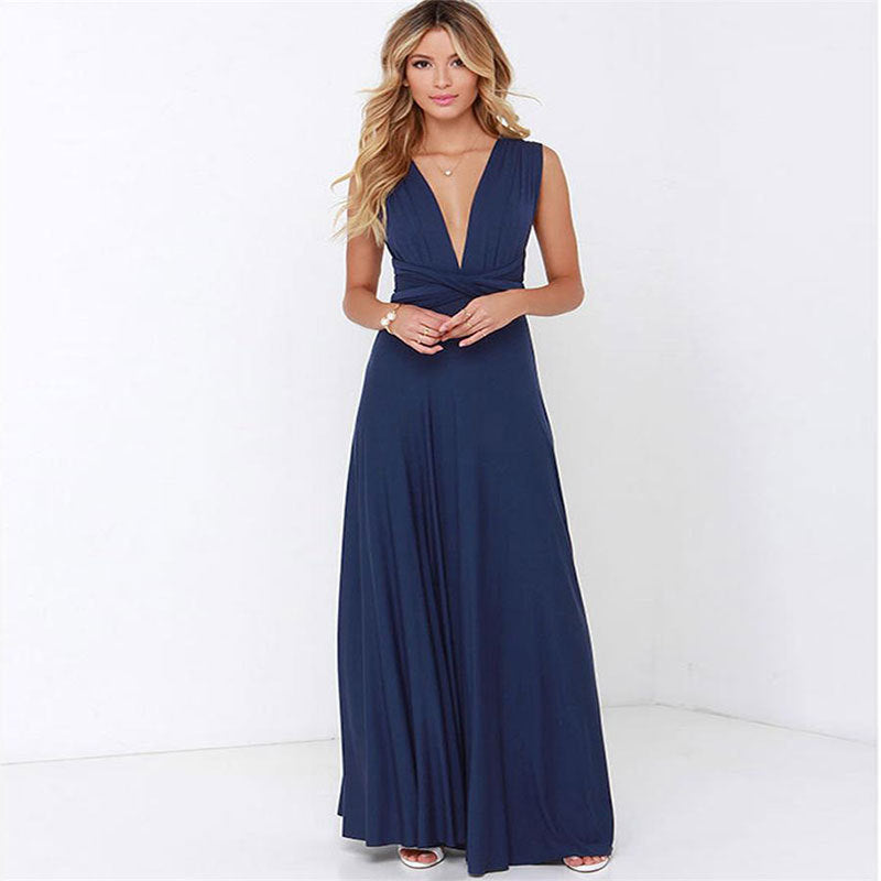 Women's Sexy Backless Maxi Dress – Long Bandage Party & Club Dress