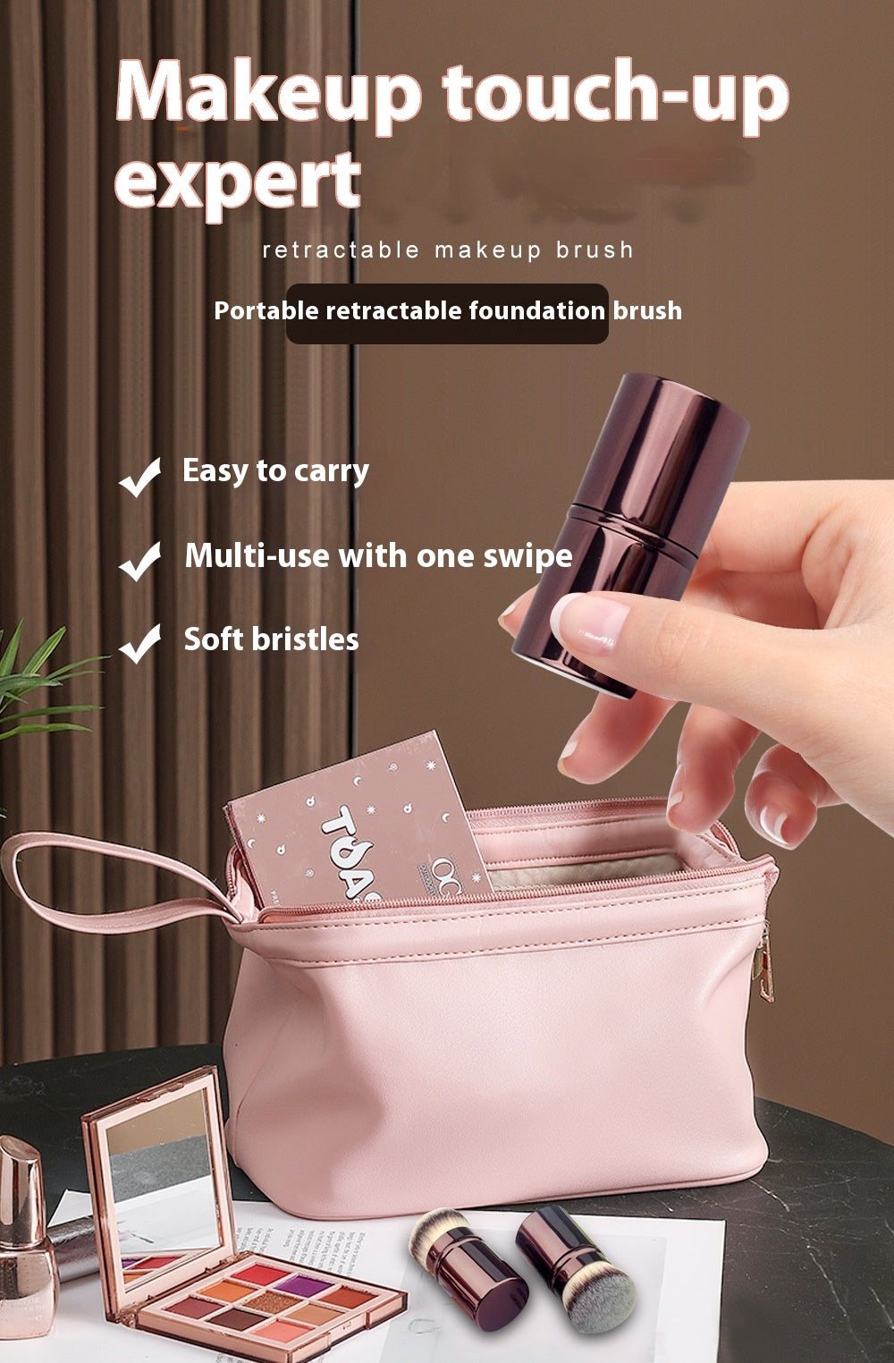 No-Trace “Do Not Eat” Foundation Brush – Flawless Makeup Applicator