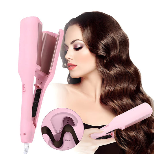 Hair Curling Iron 32mm – Fast-Heat Deep Wave Crimper for All Hair Types
