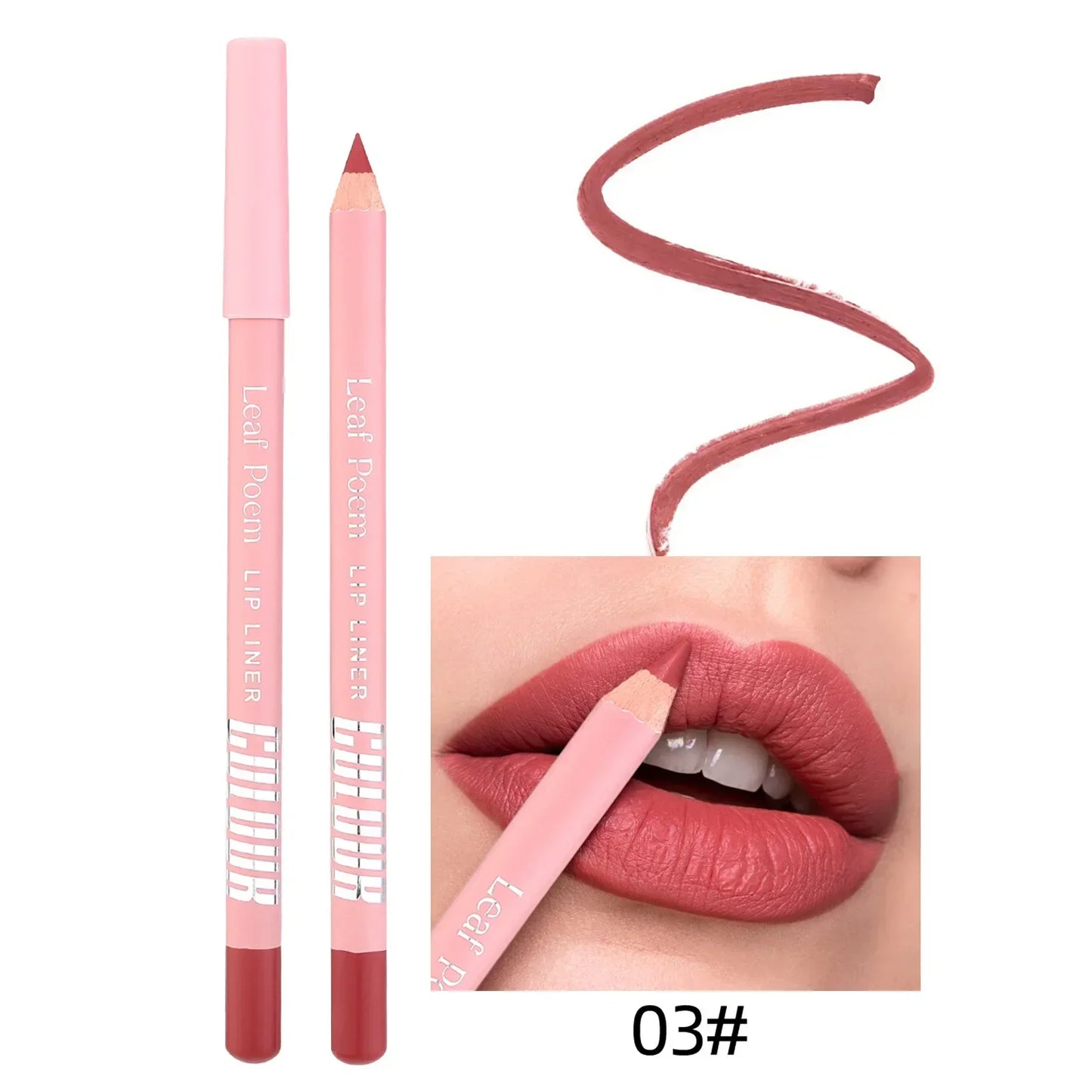 Waterproof Matte Lip Liner & Lipstick Pencil Set