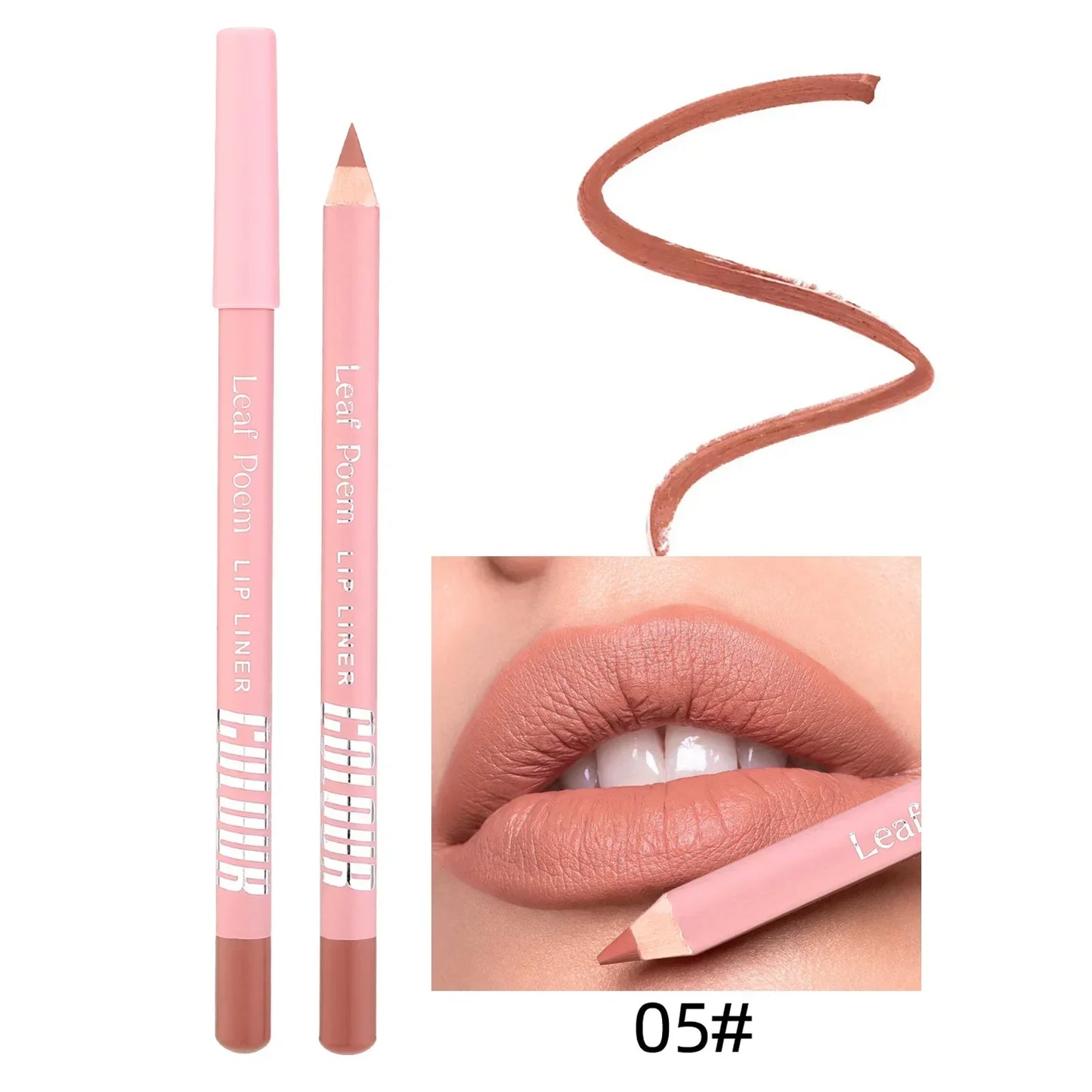 Waterproof Matte Lip Liner & Lipstick Pencil Set