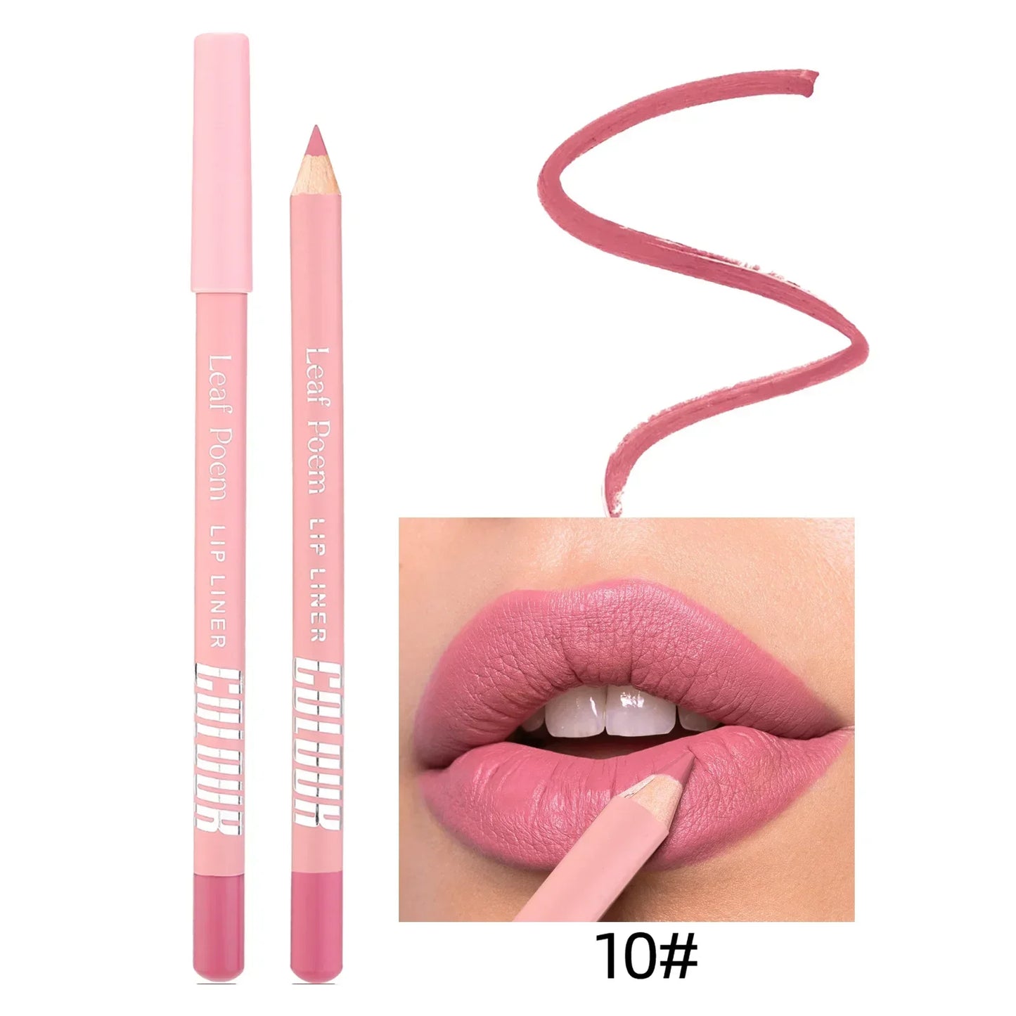 Waterproof Matte Lip Liner & Lipstick Pencil Set