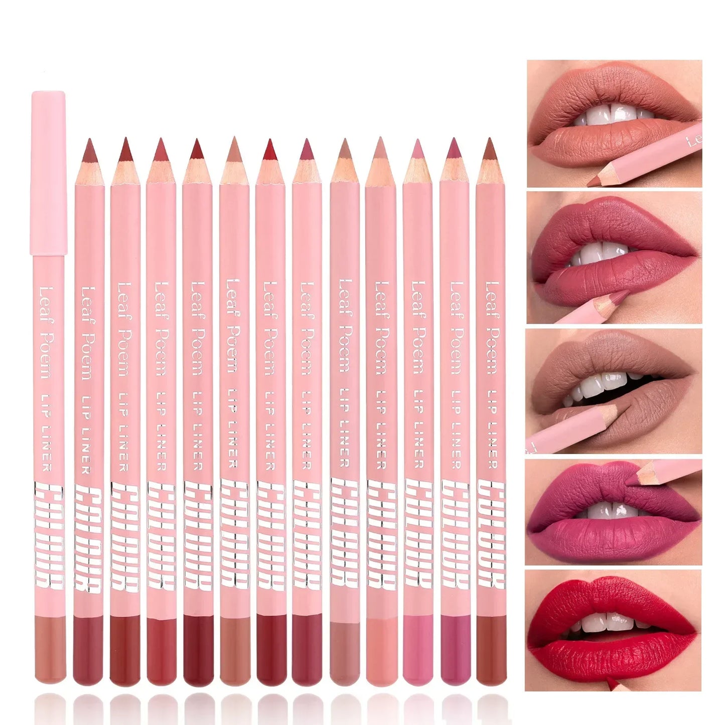 Waterproof Matte Lip Liner & Lipstick Pencil Set