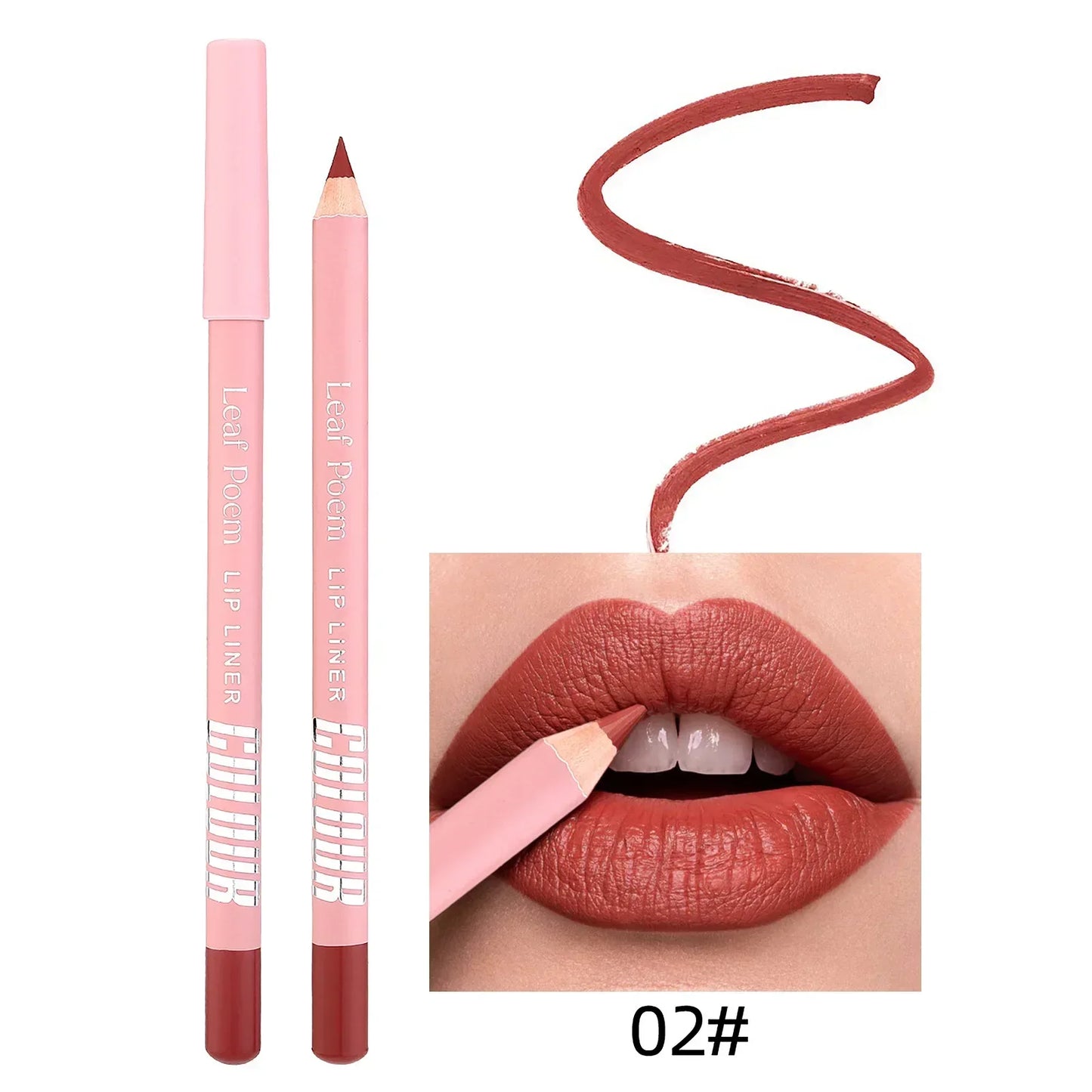 Waterproof Matte Lip Liner & Lipstick Pencil Set