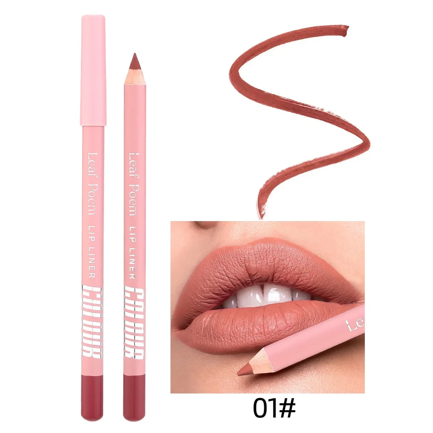 Waterproof Matte Lip Liner & Lipstick Pencil Set
