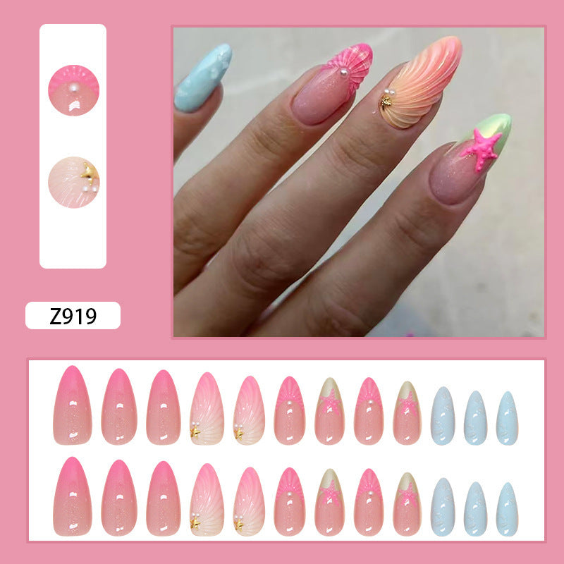 Removable Summer Nail Stickers & Fake Nails – Easy Press-On Style